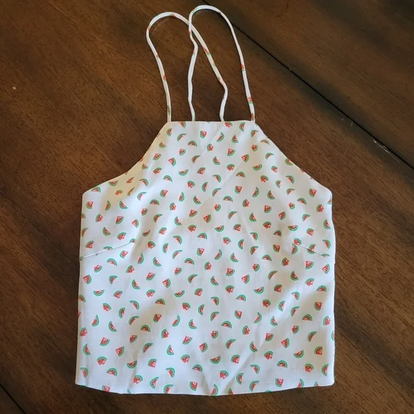 ⭐3/$25⭐ NWT Zara Women's Strappy Watermelon Pattern Crop Top Size XS - Picture 2 of 6